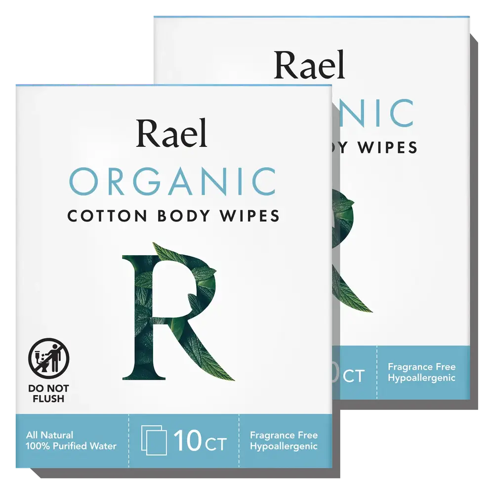 Rael Organic Cotton Body Wipes