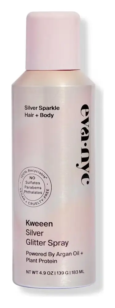 Eva NYC Kweeen Silver Glitter Spray