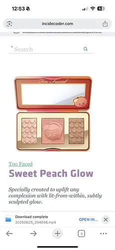 Too Faced Sweet Peach Glow Highlighting Palette