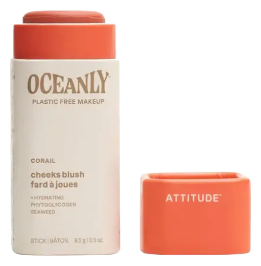 ATTITUDE Oceanly Cream Blush Stick Corail