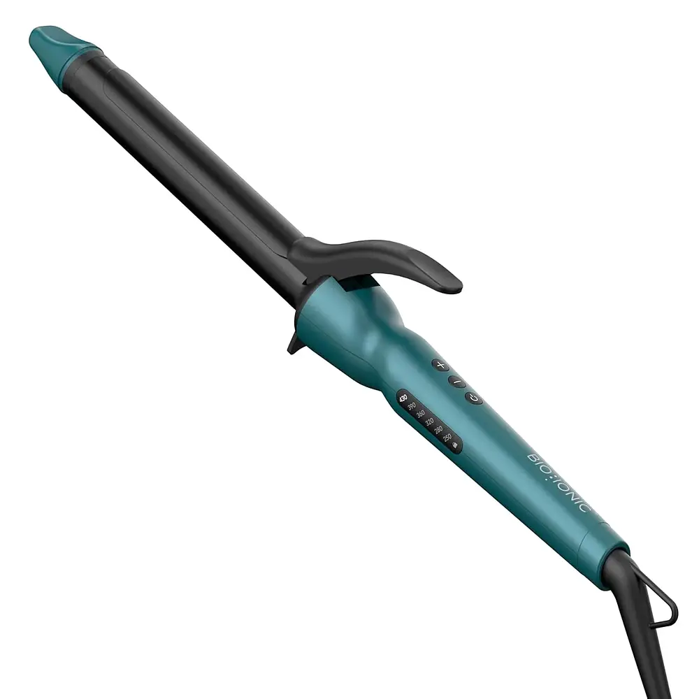 Bio Ionic Long Barrel Curling Iron 1-inch Teal Tides Limited Edition