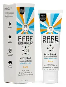 Bare Republic Mineral Face Sunscreen Lotion SPF 30