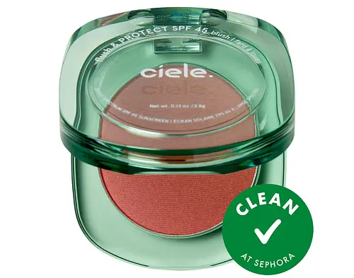 ciele. Flush & protect SPF 45+ powder blush Ruddy