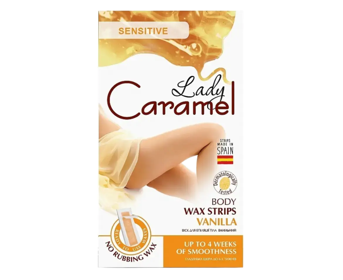 Lady Caramel Body Wax Strips Vanilla
