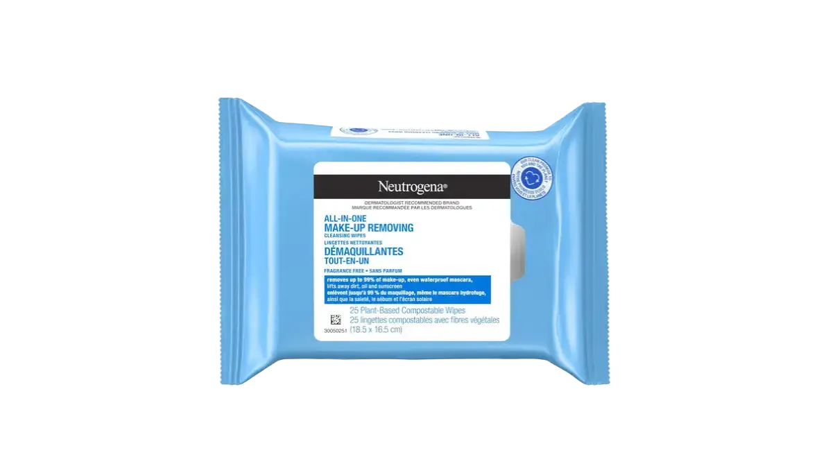 Neutrogena All-In-One Make-Up Removing Cleansing Wipes Canada