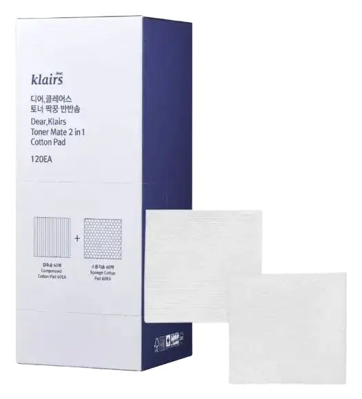 Dear, Klairs Toner Mate 2 In 1 Cotton Pad