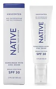Native Mineral Face Sunscreen SPF 30 Unscented