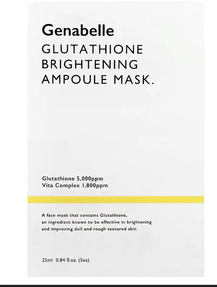 Genabelle Glutathione brightening ampoule beauty mask
