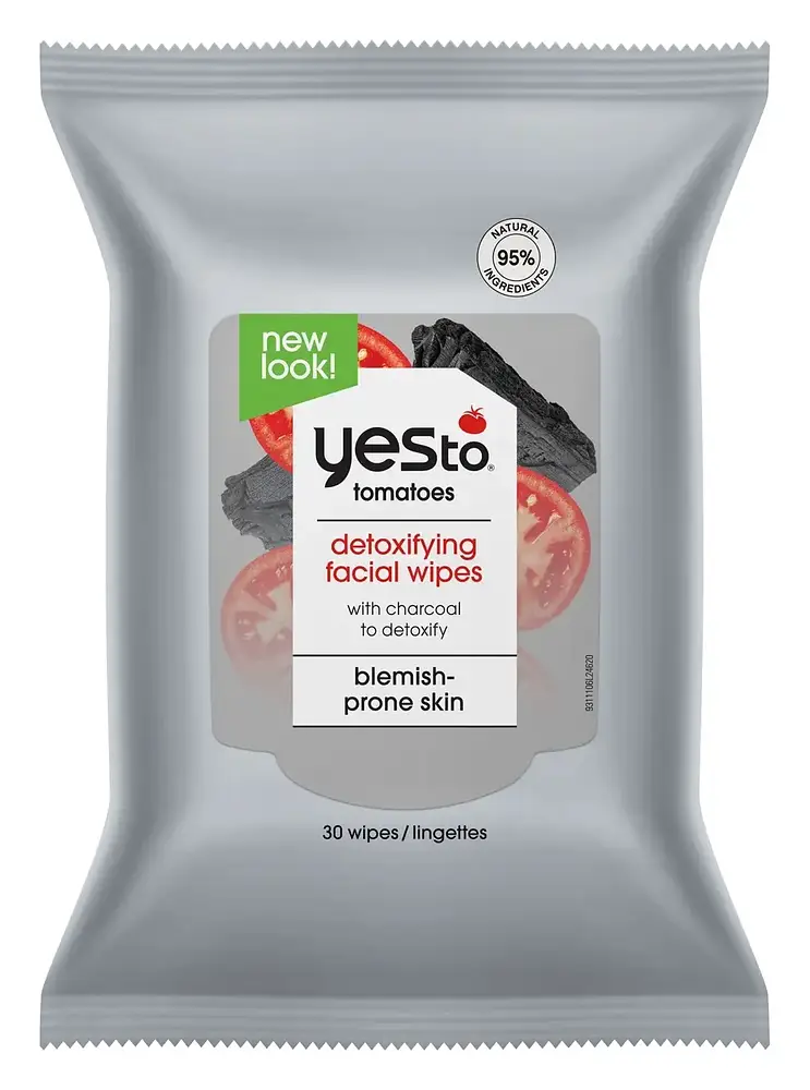 Yes To Tomatoes Clear Skin Detoxifying Charcoal Facial Wipes