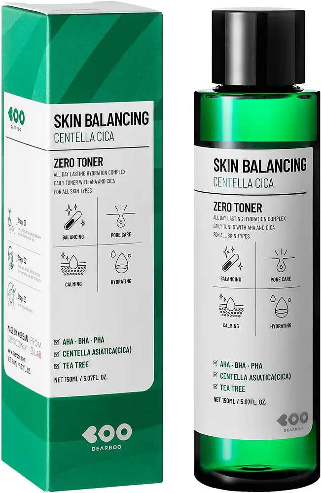 Dearboo Skin Balancing Centella Cica Zero Toner