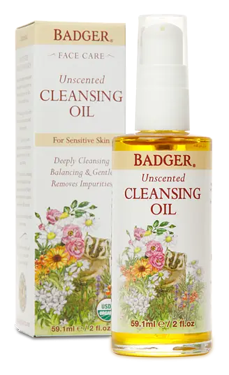 Badger Unscented Face Cleansing Oil For Sensitive Skin