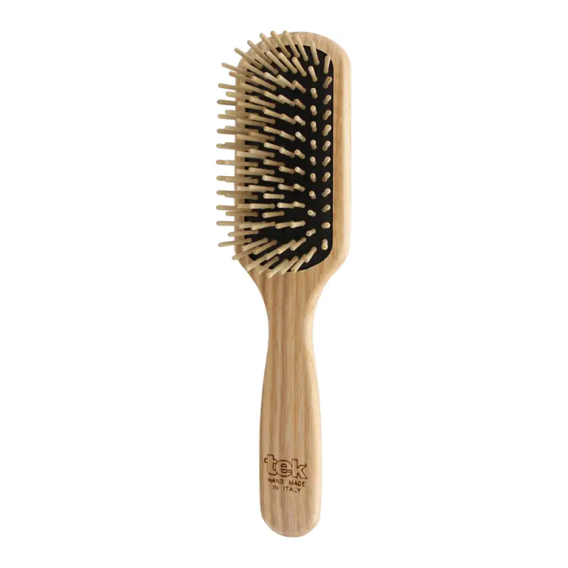 Tek Small Rectangular Hair Brush With Short Hornbeam Wood Pins