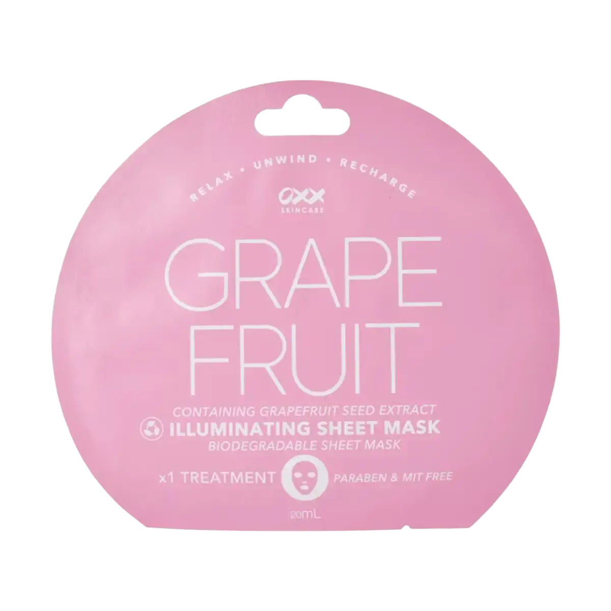 OXX Cosmetics Biodegradable Sheet Mask Grapefruit Illuminating