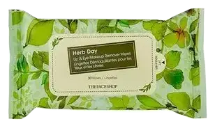 The Face Shop Herb Day Lip & Eye Makeup Remover Tissue