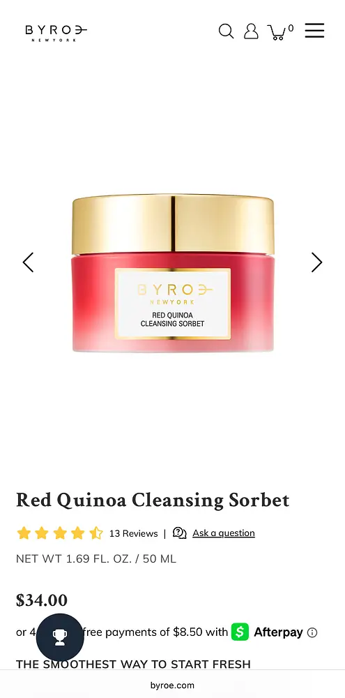 Byroe Red Quinoa Cleansing Sorbet