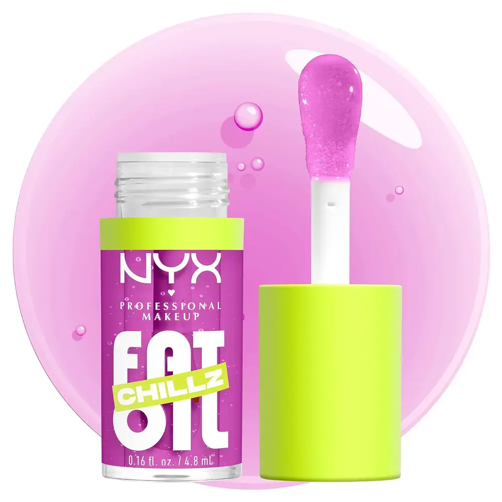 NYX Cosmetics Fat Oil Lip Drip Chillz Cooling Lip Oil Strawberry Slush