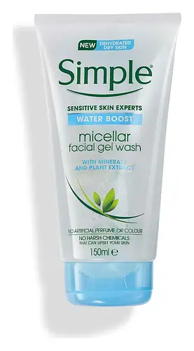 Simple Skincare Water Boost Micellar Cleansing Facial Gel Wash Singapore