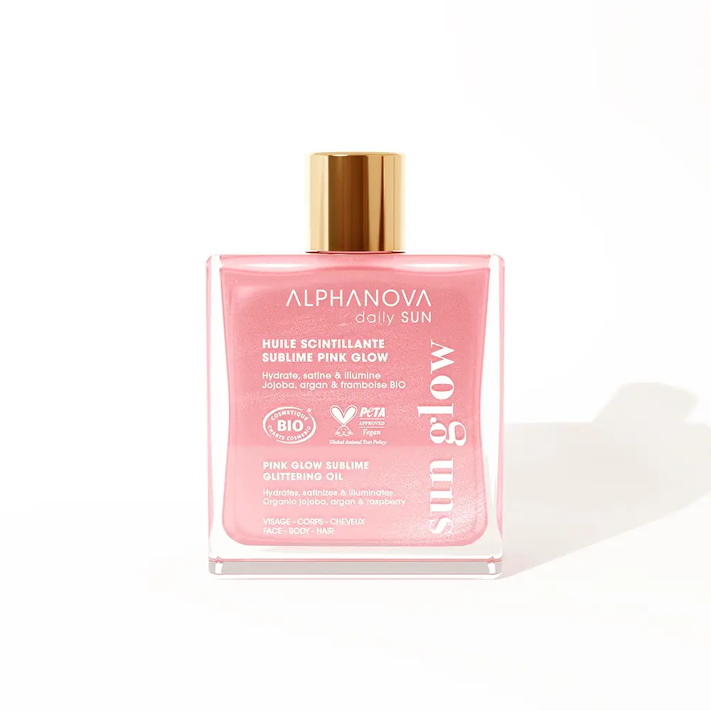Alphanova Pink Glow Sublime Glittering Oil