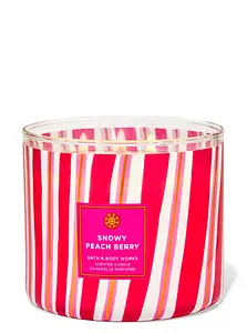 Bath & Body Works 3-Wick Candle Snowy Peach Berry