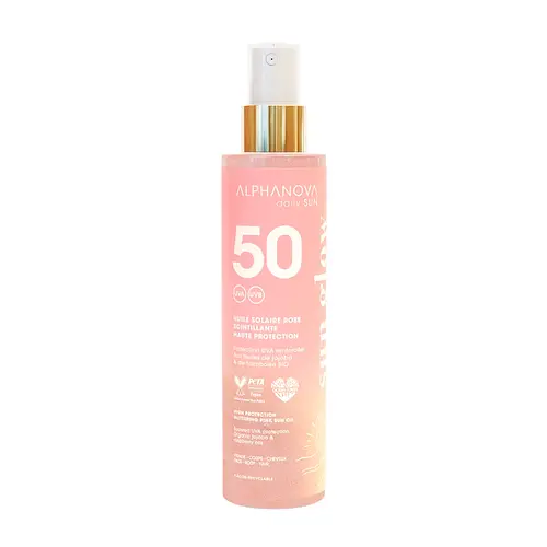 Alphanova High Protection Glittering Pink Sun Oil SPF 50