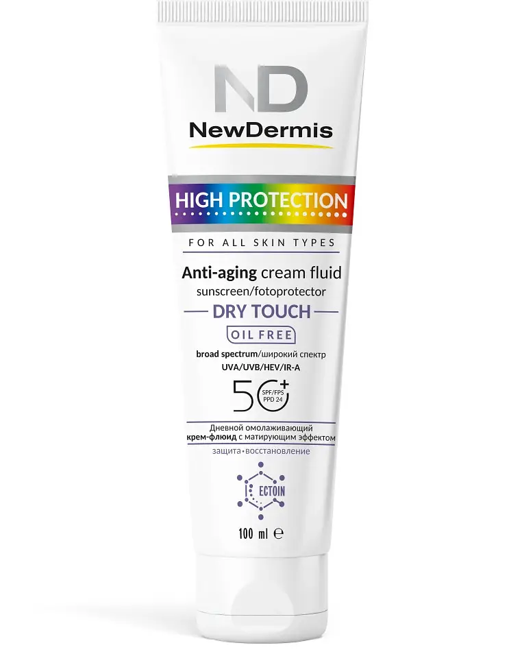 Newdermis HIGH PROTECTION ANTI-AGING CREAM FLUID DRY TOUCH SPF 50+ PPD 24