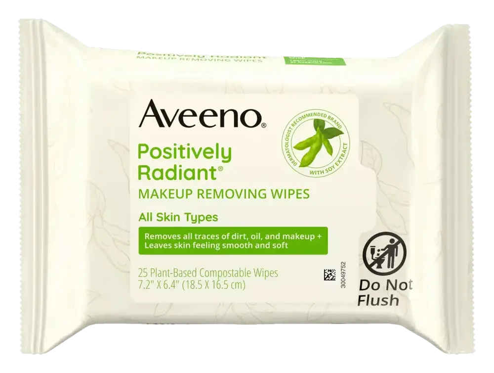 Aveeno Positively Radiant Oil Free Makeup Removing Wipes