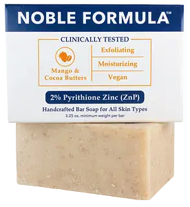 Noble Formula 2% Pyrithione Zinc (ZnP) Bar Soap Mango & Cocoa Butter
