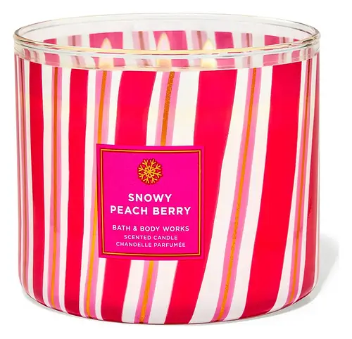 Bath & Body Works 3-Wick Candle Snowy Peach Berry