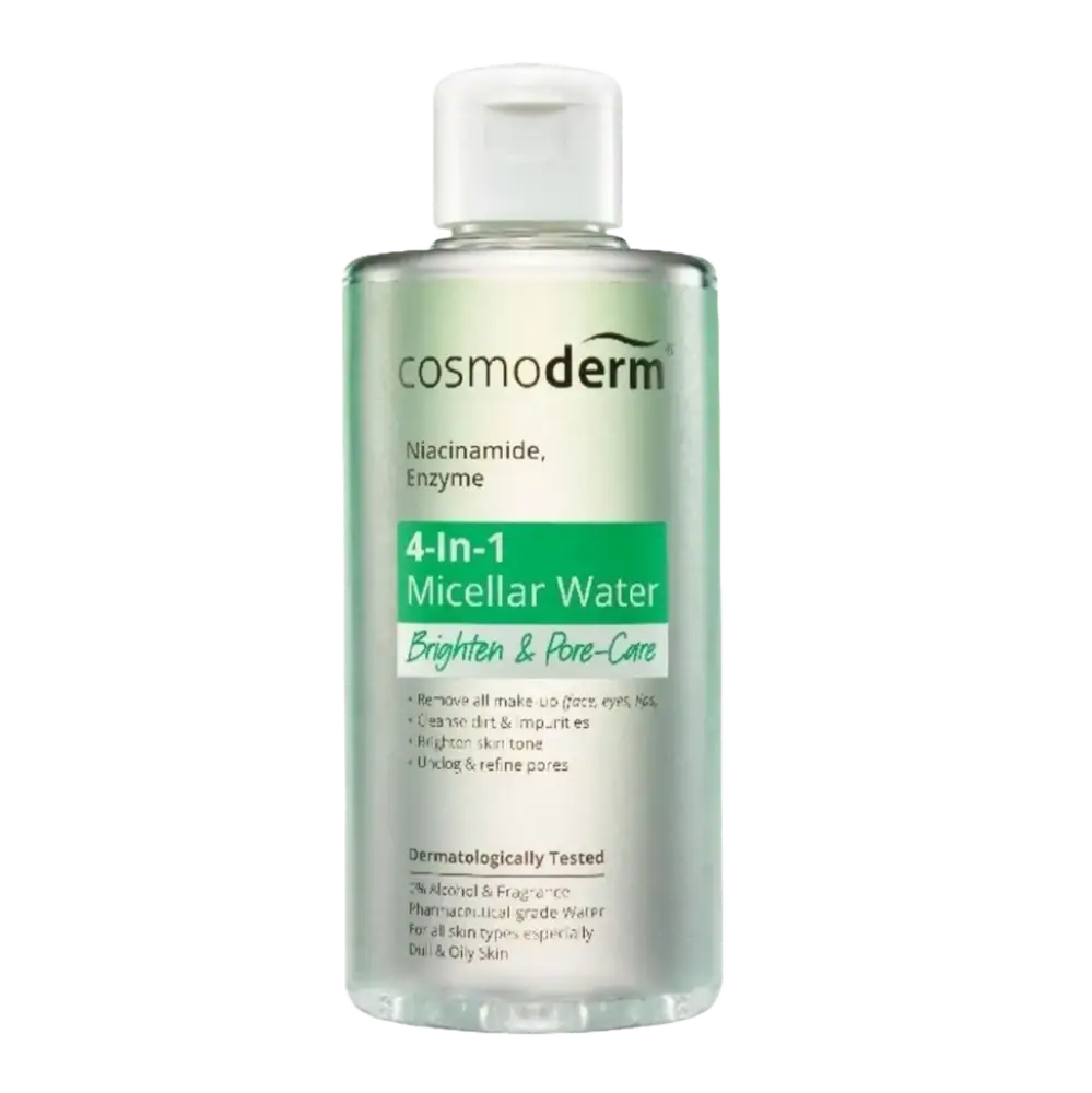 Cosmoderm 4-In-1 Micellar Water Brighten & Pore-Care