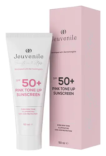 Jeuvenile Pink Tone Up Sunscreen SPF 50+