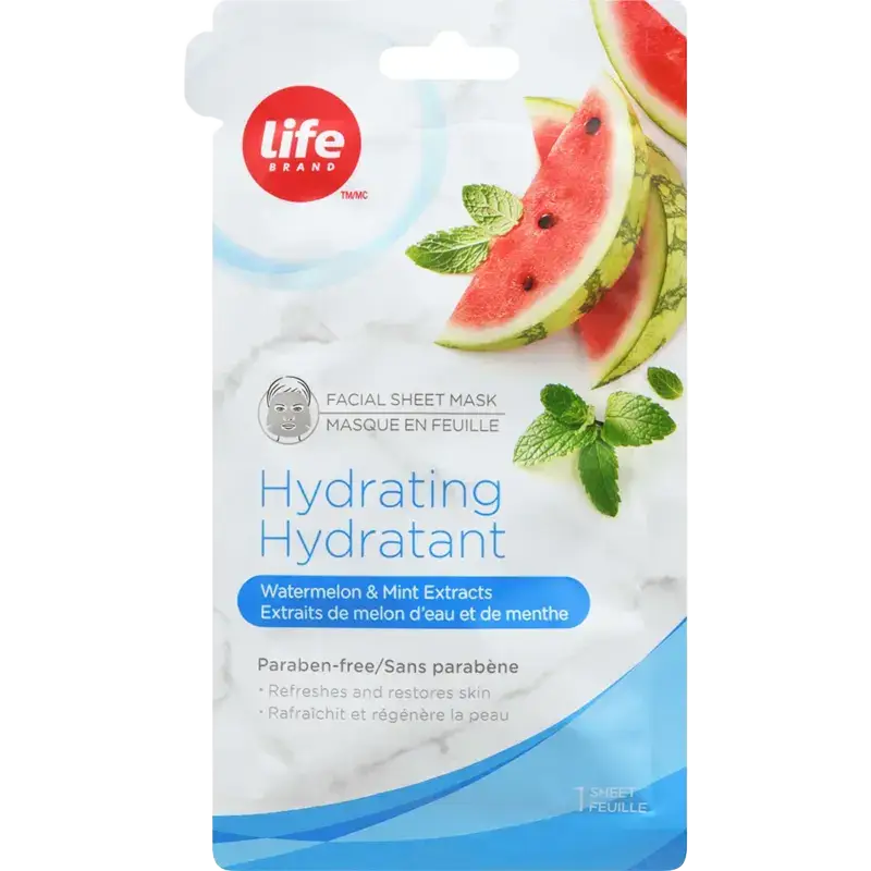 Life Facial Sheet Mask Watermelon & Mint Extracts