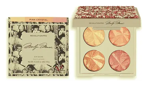 Revolution Beauty X Marilyn Monroe Eye Quad Eyeshadow Palette Pink Crystal