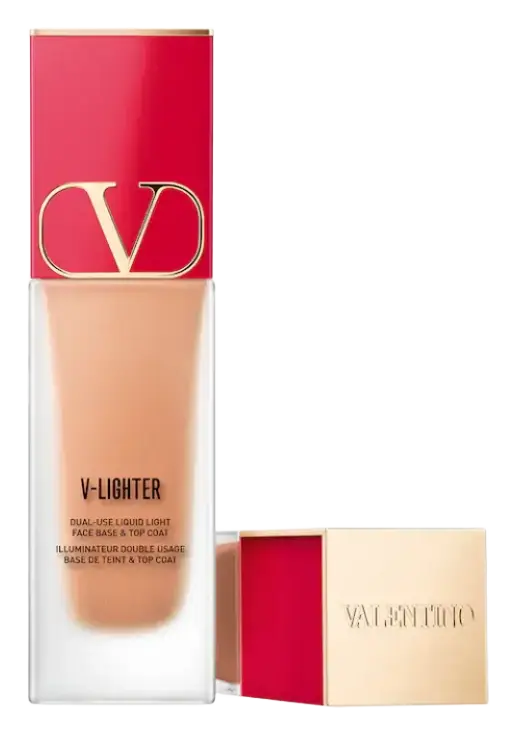 Valentino V-Lighter Dual-Use Liquid Light Face Base & Top Coat Ambra