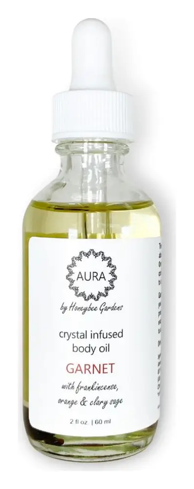 Honeybee Gardens Crystal Infused Body Oil Garnet