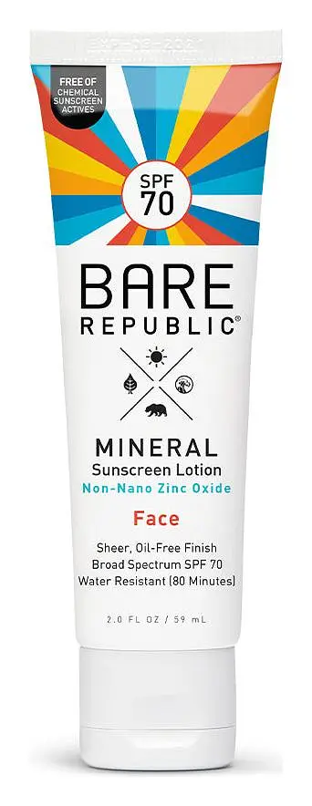 Bare Republic Adventure-Proof Mineral SPF 70 Face Sunscreen Lotion