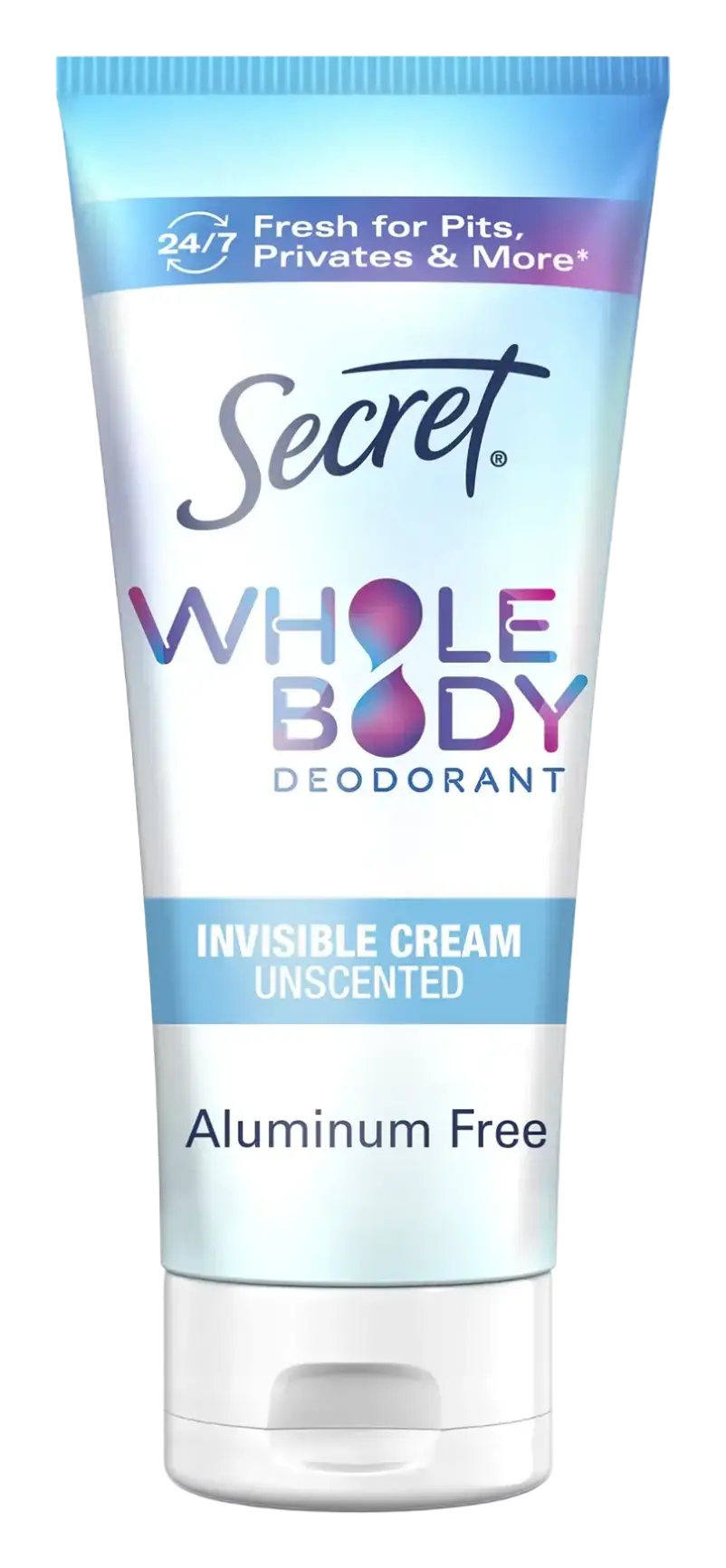 Secret Whole Body Deodorant Invisible Cream Unscented