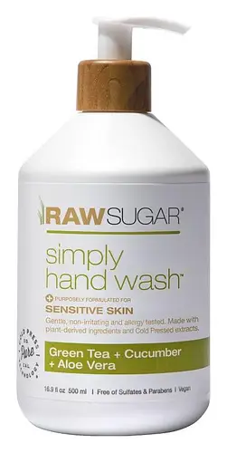 Raw Sugar Simply Hand Wash Sensitive Skin Green Tea + Cucumber + Aloe