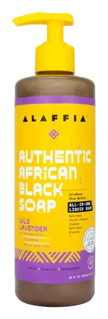 Alaffia Authentic African Black Soap All-In-One Wild Lavender