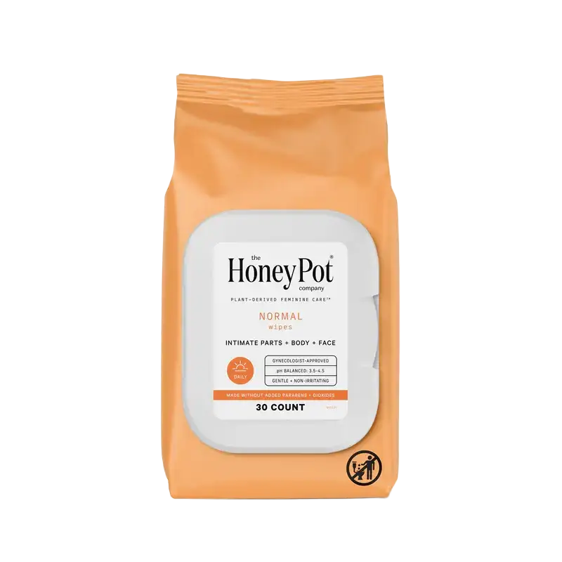 The Honey Pot Feminine Cleansing Wipes Normal