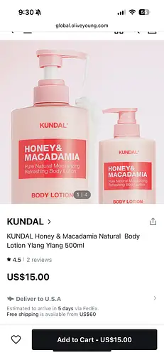 Kundal Honey & Macadamia Body Lotion Ylang Ylang