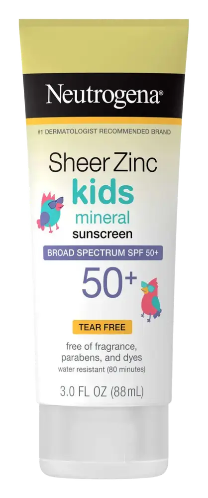 Neutrogena Sheer Zinc Kids Mineral Sunscreen Broad Spectrum SPF 50+
