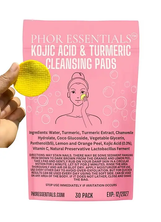 Phor Essentials Turmeric Kojic Acid Exfoliating Cleansing Pads