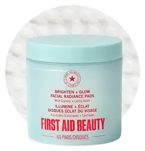 First Aid Beauty Brighten + Glow Facial Radiance Pads With Glycolic + Lactic Acids