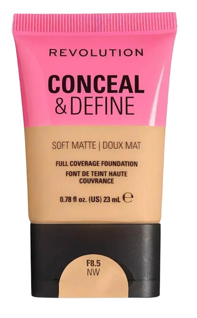Revolution Beauty Conceal & Define Soft Matte Full Coverage Foundation F8.5NW