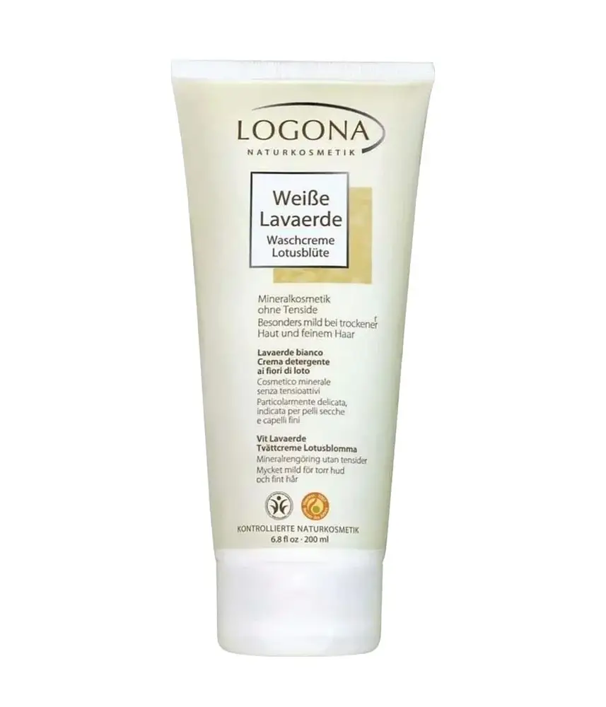 Logona Weiße Lavaerde Waschcreme Lotusblüte