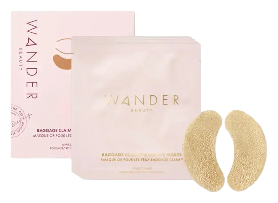 Wander Beauty Baggage Claim Eye Masks Gold