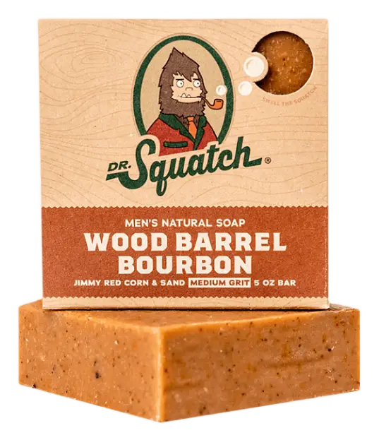 Dr. Squatch Wood Barrel Bourbon Bar Soap