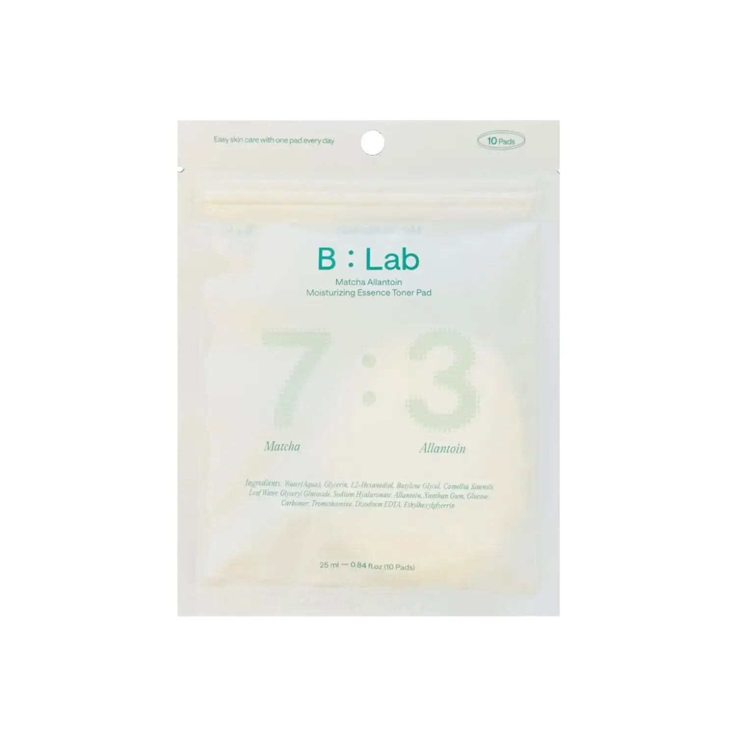 B.LAB Essence Toner Pad Matcha Allatoin Moisturizing
