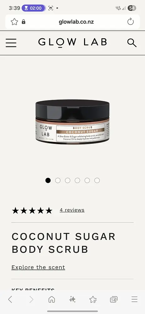 Glow Lab Coconut Sugar Body Scrub