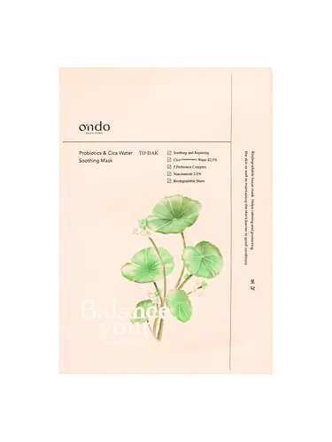 Ondo Beauty 36.5 Probiotics & Cica Water Soothing Mask